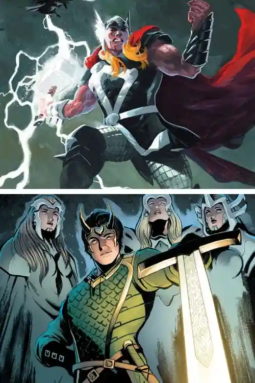 Top 10 des frères dans le monde de la bande dessinée - Thor et Loki