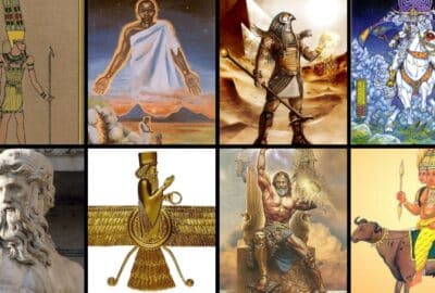 Divinités célestes de différentes mythologies