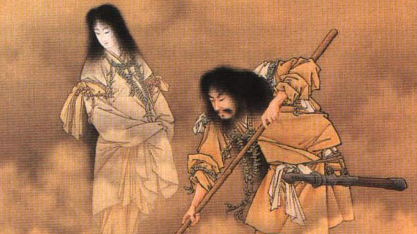 Izanami et Izanagi de la mythologie japonaise