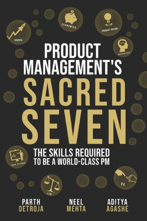 10 livres de recherche d'emploi les plus vendus sur Amazon jusqu'à présent - "Les sept sacrés de la gestion de produits" par Parth Detroja, Neel Mehta, Aditya Agashe