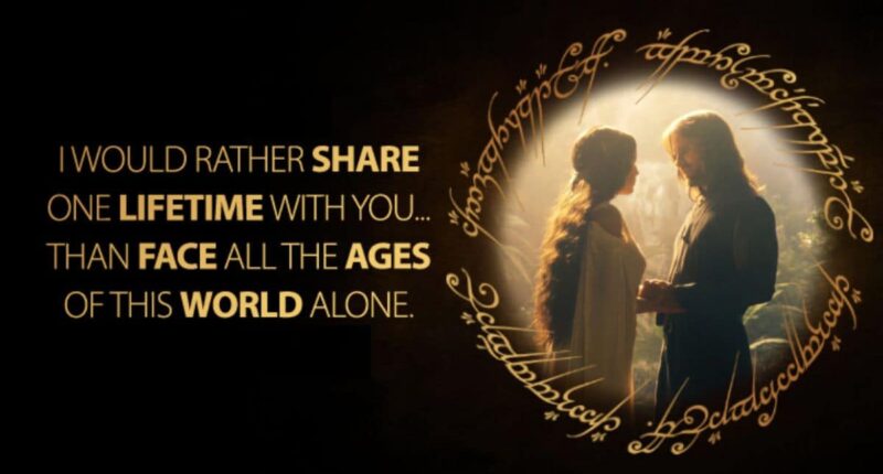 I would rather share one lifetime with you than face all the ages of this world alone