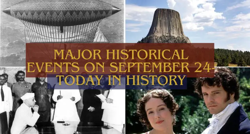 Principales acontecimientos históricos del 24 de septiembre: hoy en la historia